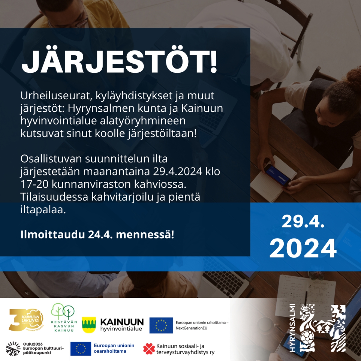 Hyrynsalmen järjestöilta 29.4.2024