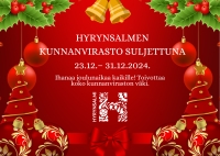 Hyrynsalmen kunnanvirasto suljettuna 23.12.2024-31.12.2024