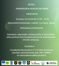 Vihreän siirtymän energiailta 19.9.2024